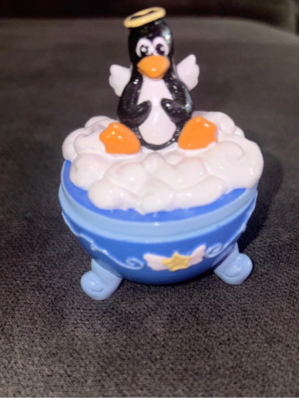 Vintage Y2K Claires Trinket Box Penguin